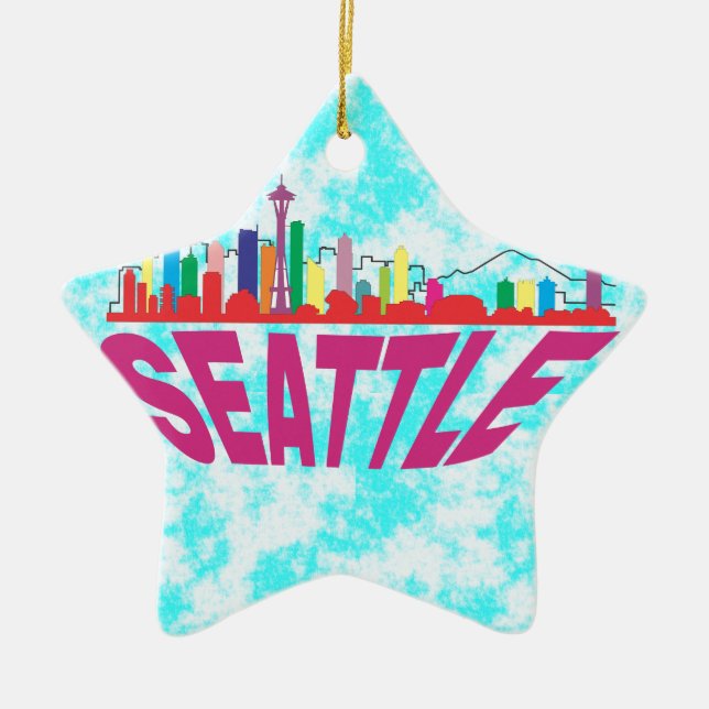 Seattle Ceramic Ornament (Front)