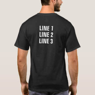 Seattle Chapter - Cust 3 Lines Back Wht T-Shirt