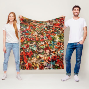 Seattle Chewing Gum Wall Fleece Blanket