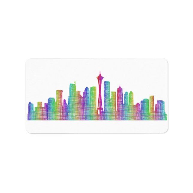 Seattle city skyline label (Front)