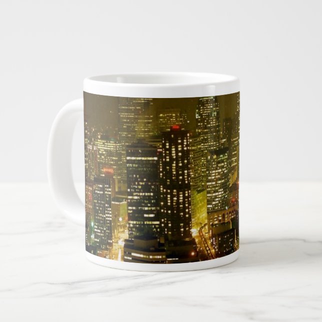 Seattle city view large coffee mug (Front Left)