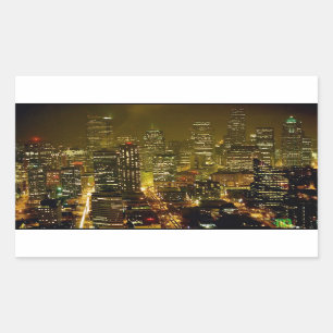 Seattle city view rectangular sticker