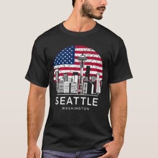 Seattle City Washington Flag vintage T-Shirt