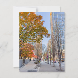 Seattle Cityscape in Autumn Postcard