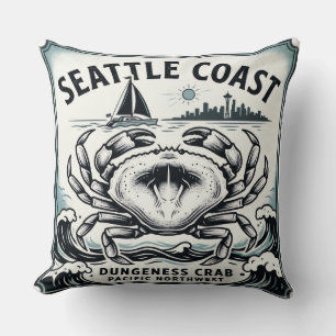 Seattle Coast Dungeness Crab Cushion