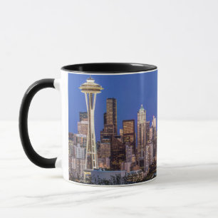 Seattle, Downtown and Mt. Rainier at Twilight Mug