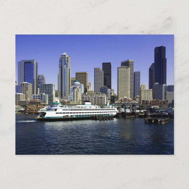 Seattle Ferry Washington State Postcard (Front)