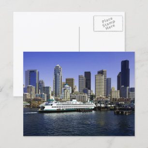 Seattle Ferry Washington State Postcard