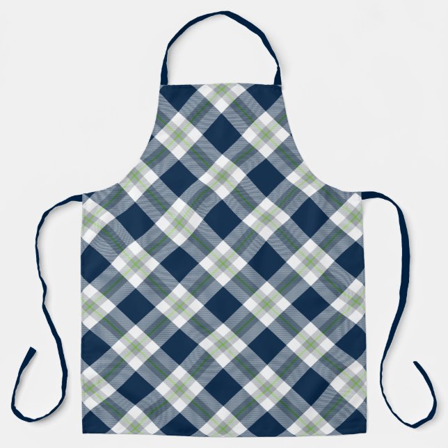 Seattle Football Plaid Apron (Front)
