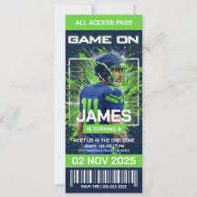 Seattle Football Ticket Birthday Invitation
