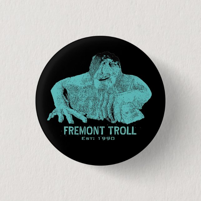 Seattle Fremont Troll Button (Front)