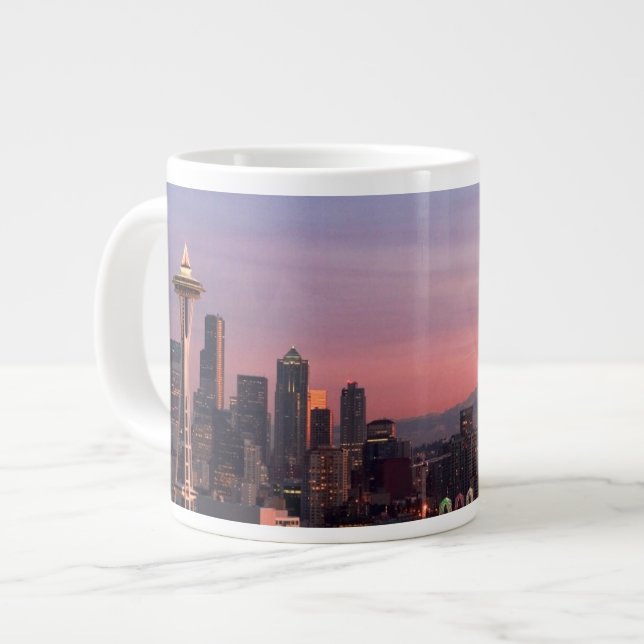 Seattle from Kerry Park. Large Coffee Mug (Front Left)