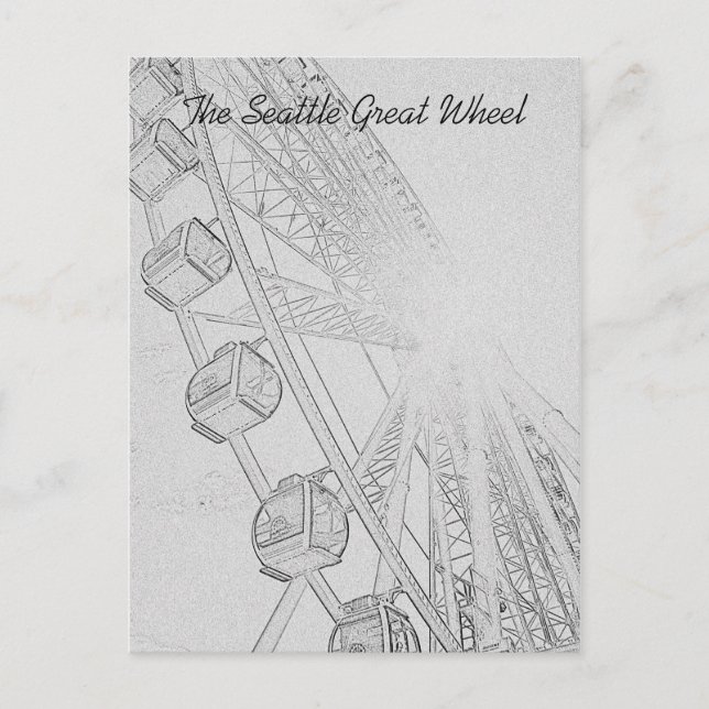 Seattle Great Wheel Postcard (Front)