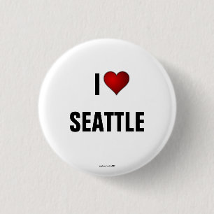 Seattle: I Love Seattle pinback button