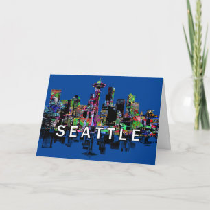 Seattle in graffiti card