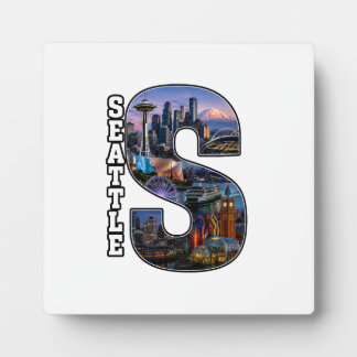 Seattle Landmark Initial Letter Art Plaque