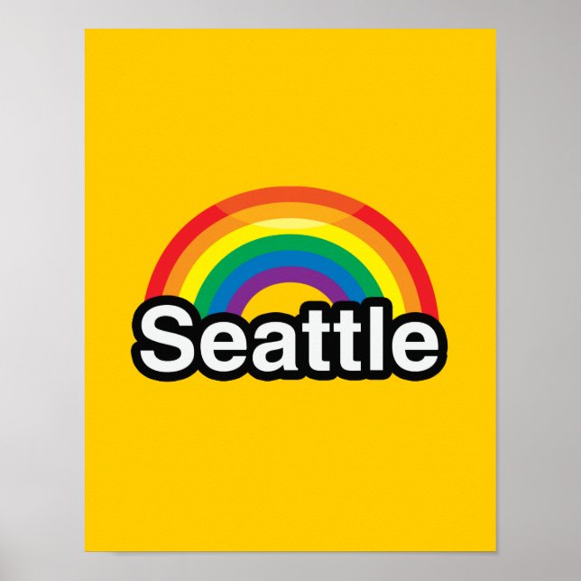 SEATTLE LGBT PRIDE RAINBOW POSTER (Front)
