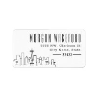 Seattle Modern Deco Skyline Large