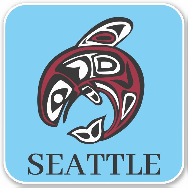 Seattle Native American Haida Orca Killer Whale (Front)