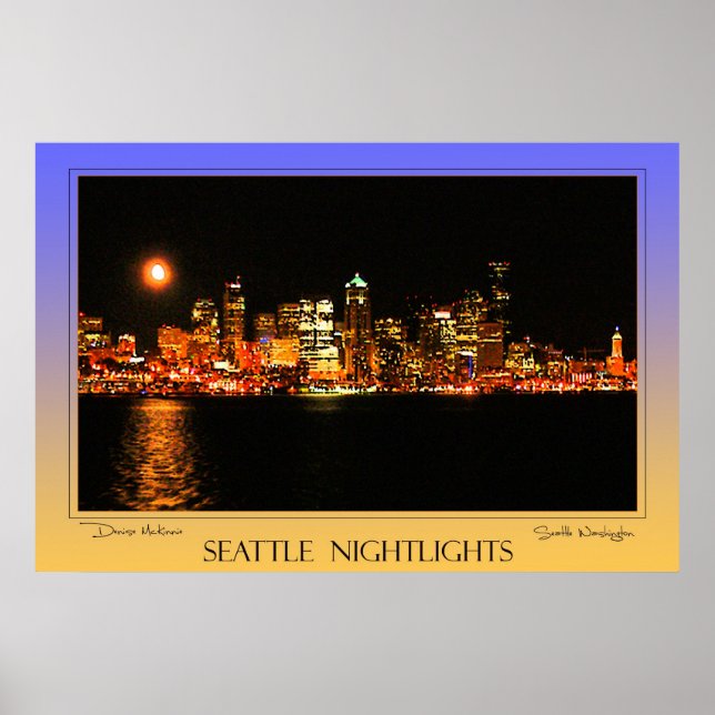 Seattle Nightlights Poster (Front)