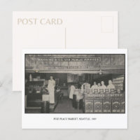 Seattle Pike Place Market 1907 Postcard
