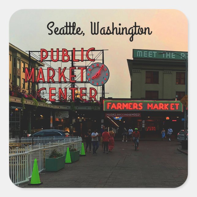 Seattle Public Market Centre #1 Stickers (Front)