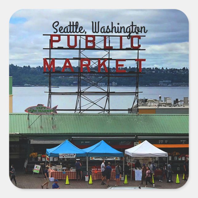Seattle Public Market Centre #3 Stickers (Front)