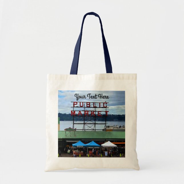 Seattle Public Market Centre #3 Tote Bag (Front)