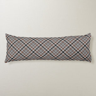Seattle Rain With Coffee Plaid Body Cushion