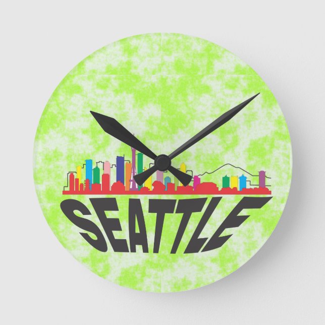 Seattle Round Clock (Front)