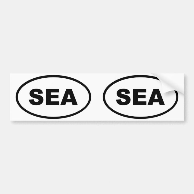 Seattle SEA oval Bumper Sticker (Front)