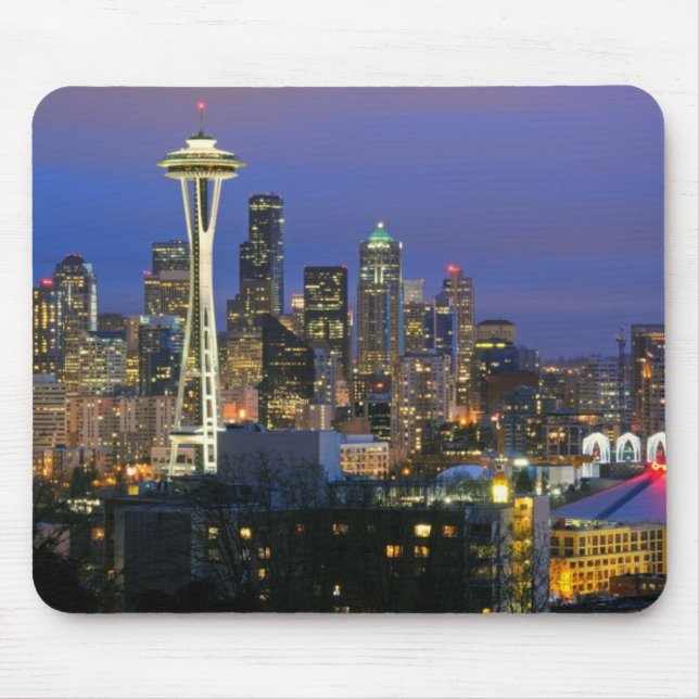 Seattle seen from Kerry Park in Queen Anne Mouse Pad (Front)
