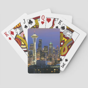 Seattle seen from Kerry Park in Queen Anne Playing Cards