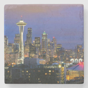 Seattle seen from Kerry Park in Queen Anne Stone Coaster