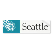 Seattle simplified city flag bumper sticker