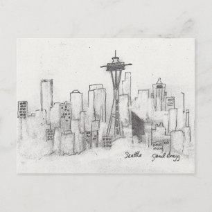 Seattle Sketch Postcard