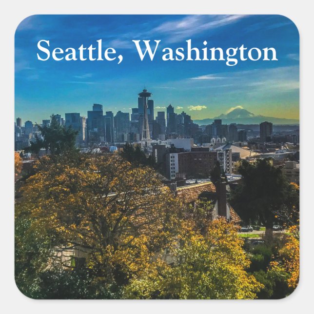 Seattle Skyline #9 Stickers (Front)