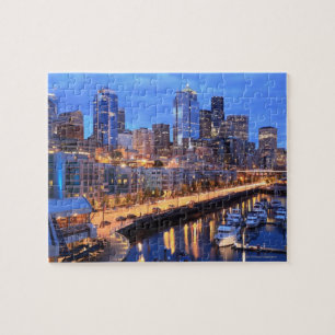 Seattle skyline and harbour, Washington State Jigsaw Puzzle