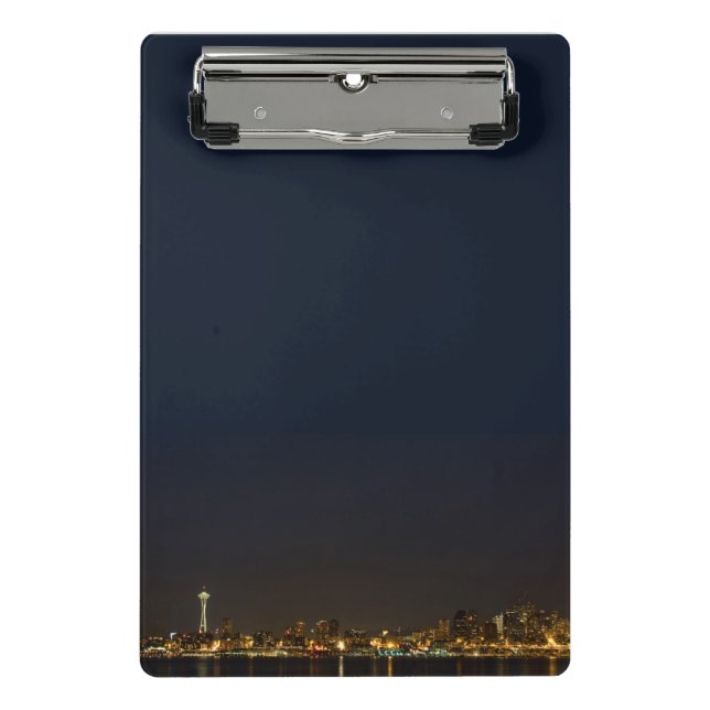 Seattle Skyline at Night Mini Clipboard (Front)