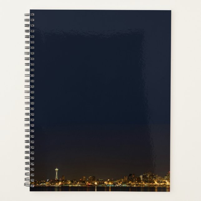 Seattle Skyline at Night Planner (Front)