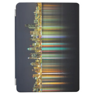 Seattle skyline at night with reflection iPad air cover