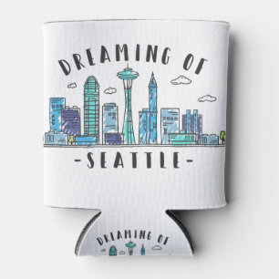Seattle Skyline Can Cooler