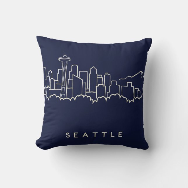 Seattle Skyline Cushion (Front)