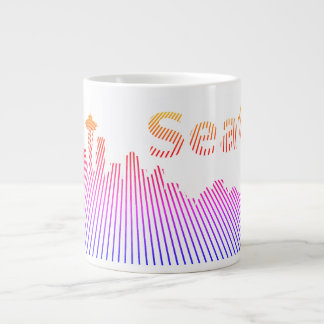 Seattle skyline graphic large coffee mug