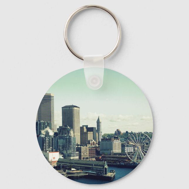 Seattle Skyline Key Ring (Front)