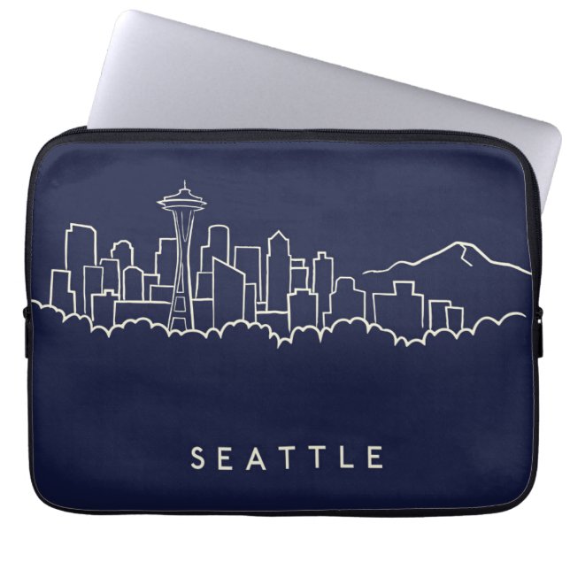 Seattle Skyline Laptop Sleeve (Front)