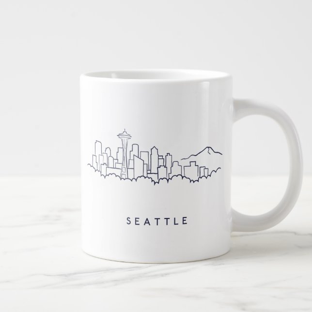 Seattle Skyline Large Coffee Mug (Right)