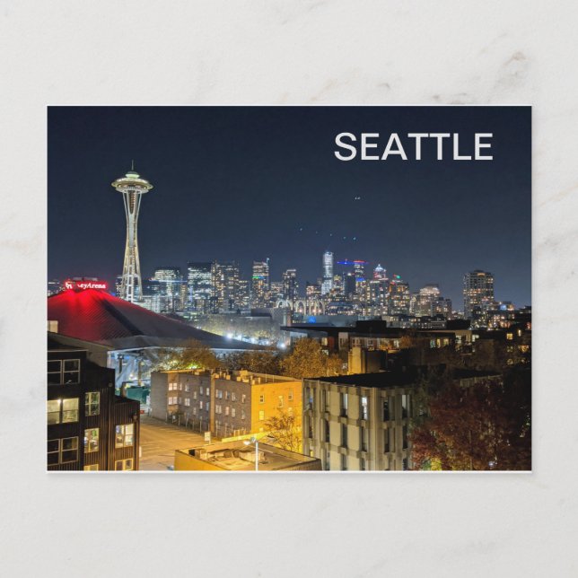 Seattle Skyline Postcard (Front)
