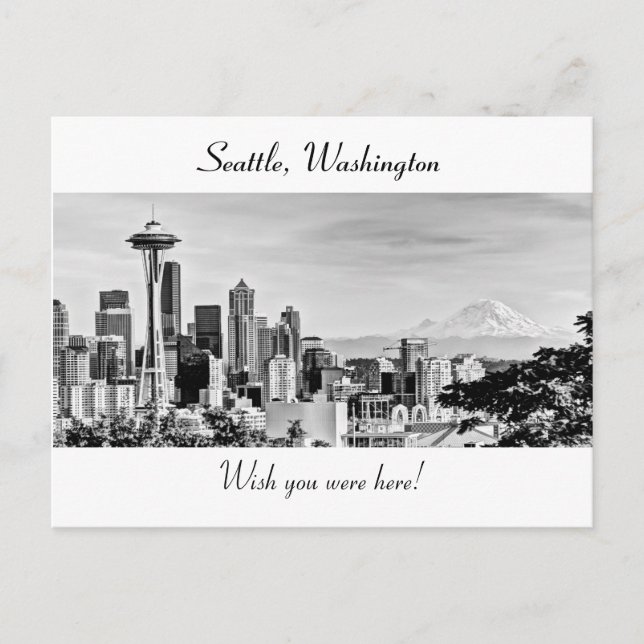 Seattle Skyline Postcard (Front)