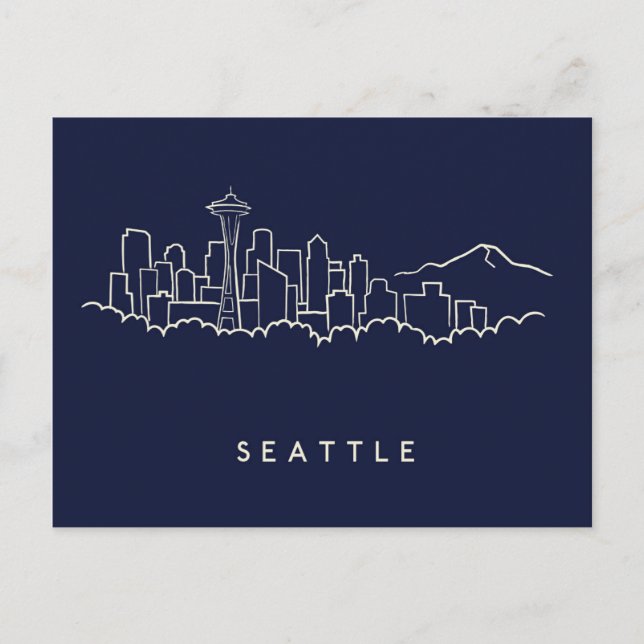 Seattle Skyline Postcard (Front)